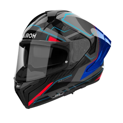 Casco AIROH Matryx Rocket Blue/Red Gloss