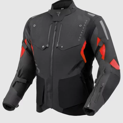 Chaqueta Moto Calle Hiker Negro/Rojo RebelHorn