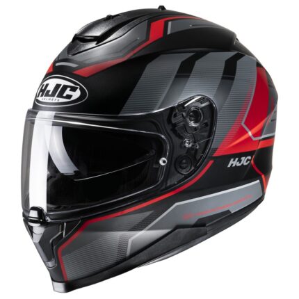Casco Moto HJC Integral C70 Nian Negro Rojo